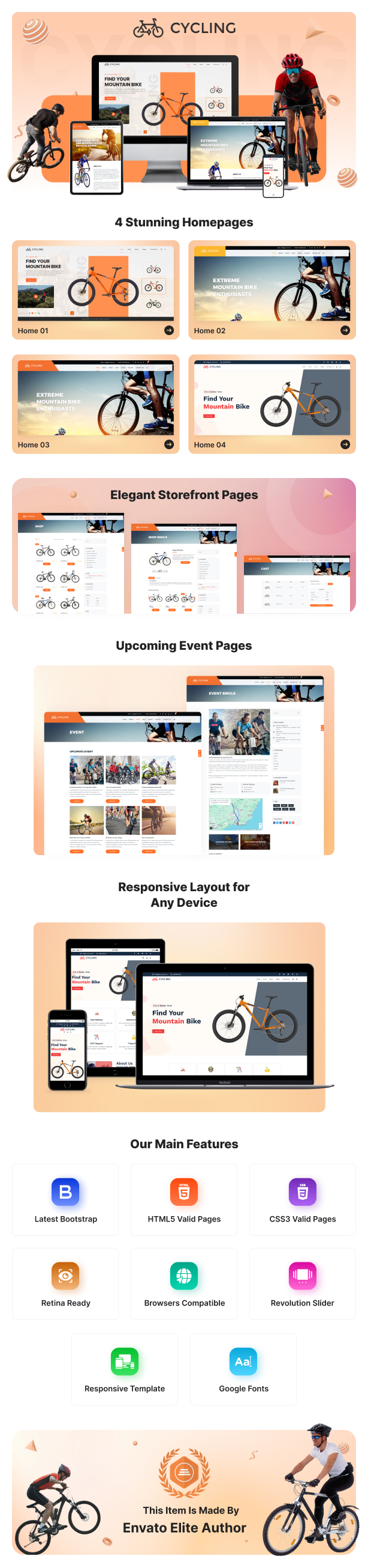 Cycling Multipurpose Responsive HTML Template