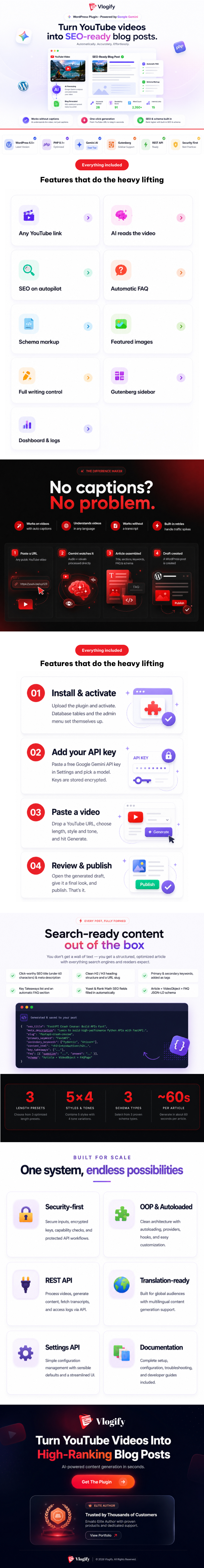 Vlogify – AI YouTube to Blog Post Generator for WordPress