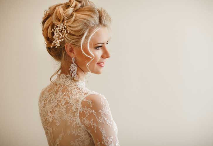 Bridal hairstyle for long medium hair