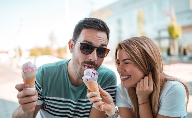 Happy Couple with Ice cream