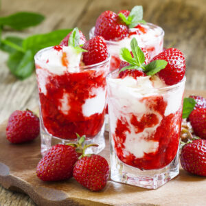 Strawberry Shake with Vanilla Ice Cream