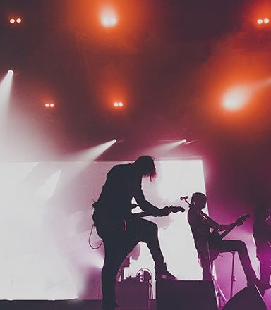 Under the bright lights