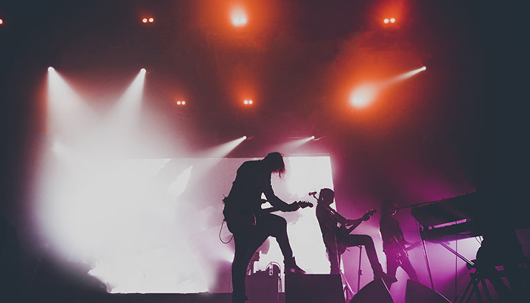 Under the bright lights