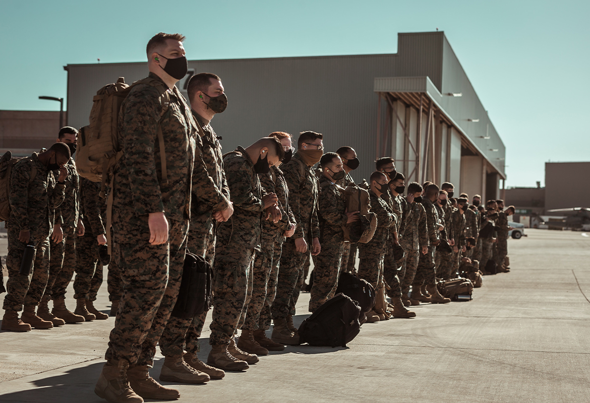 On the battlefield, the military pledges to soldier behind.
