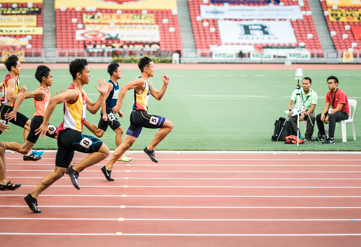 Modern competitive running ranges from sprints