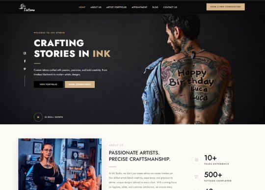 Modern ink studio demo preview
