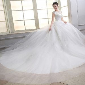 White Net Wedding Gown