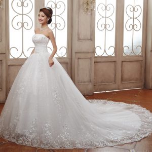 White Net Wedding Gown